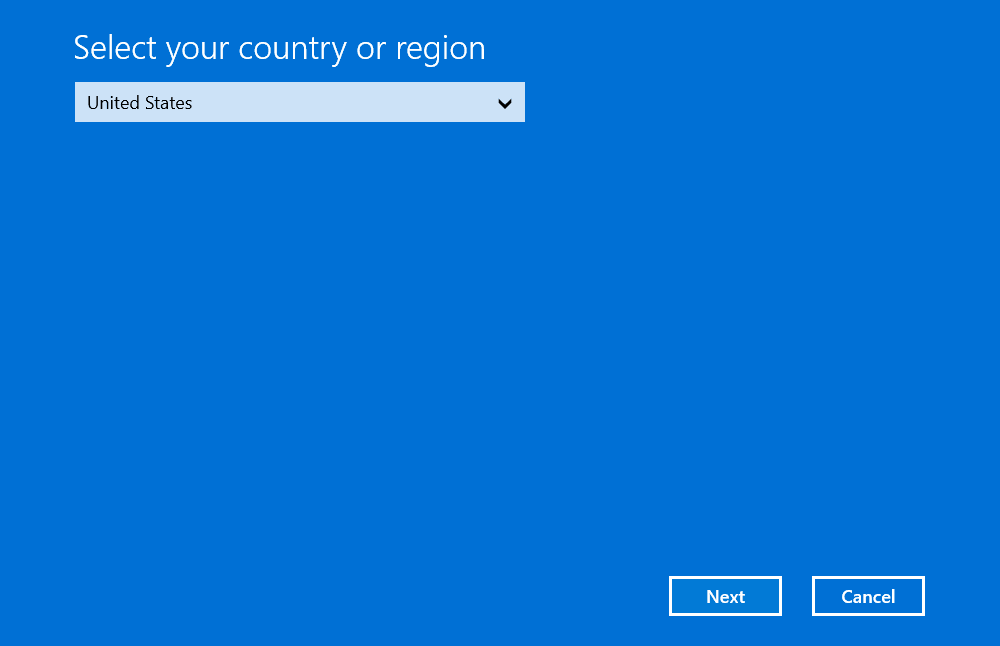Select your country